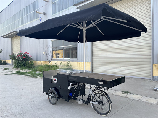 Carritos de café Bicicleta de venta de alimentos para el servicio de comida conveniente L2700*W800*H2200mm