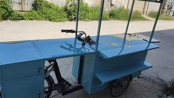 Entrega de comida rápida Carro de triciclos móviles con panel solar Ecológico y conveniente