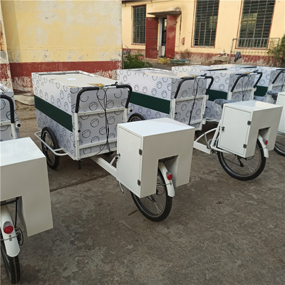 Cesto y mesa de trabajo eléctricos de carga remolque de bicicleta para el transporte móvil de alimentos