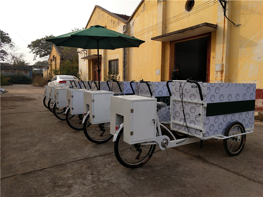 Cesto y mesa de trabajo eléctricos de carga remolque de bicicleta para el transporte móvil de alimentos