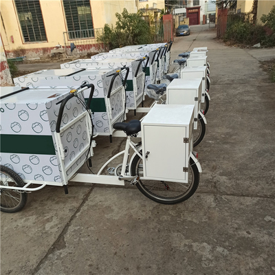 Cesto y mesa de trabajo eléctricos de carga remolque de bicicleta para el transporte móvil de alimentos