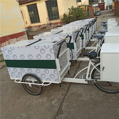 Cesto y mesa de trabajo eléctricos de carga remolque de bicicleta para el transporte móvil de alimentos