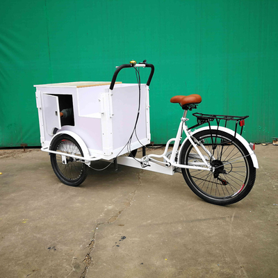 Transporte marítimo Tamaño personalizado para carritos de venta en la calle Carritos de comida Bicicleta de café