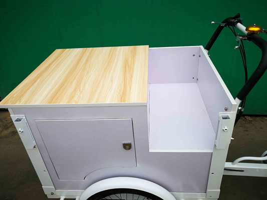 Transporte marítimo Tamaño personalizado para carritos de venta en la calle Carritos de comida Bicicleta de café