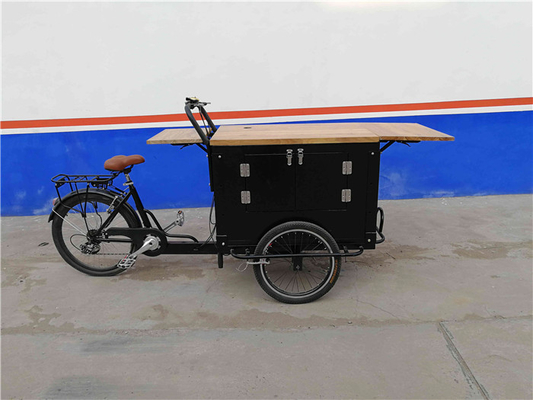 Remolque de carro de café de acero inoxidable para bicicleta al aire libre y triciclo de venta callejera