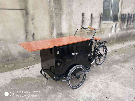 Remolque de carro de café de acero inoxidable para bicicleta al aire libre y triciclo de venta callejera