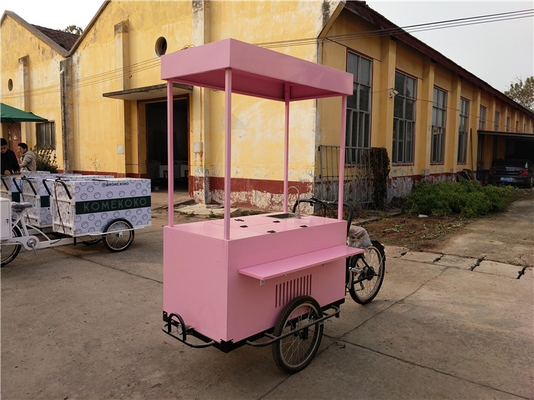 Carro de comida triciclo personalizado asequible y fácil de conseguir para los vendedores de café