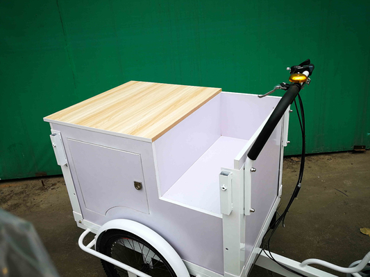 Personaliza el carrito de comida triciclo de tres ruedas para una operación fácil y eficiente