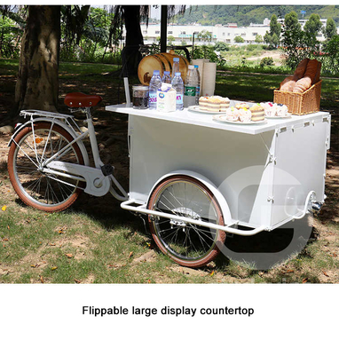 Carritos móviles de comida para bicicletas Bicicletas para frutos secos Carritos de comida con bocadillos y Carritos móviles de perritos calientes