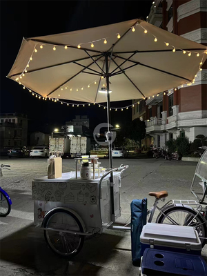 Carritos móviles de comida para bicicletas Bicicletas para frutos secos Carritos de comida con bocadillos y Carritos móviles de perritos calientes