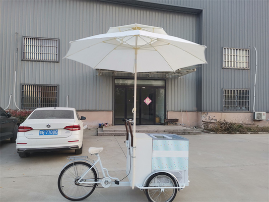 214*83*240cm Bicicleta comercial de café para bebidas calientes y té Triciclo de acero inoxidable