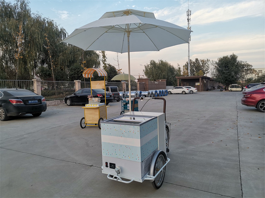 214*83*240cm Bicicleta comercial de café para bebidas calientes y té Triciclo de acero inoxidable