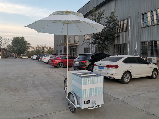 214*83*240cm Bicicleta comercial de café para bebidas calientes y té Triciclo de acero inoxidable