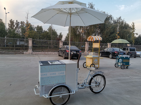 214*83*240cm Móvil Pequeño helado Triciclo Torta Quiosco Cerveza Trike Comida rápida Bicicleta Después del servicio Apoyo en línea