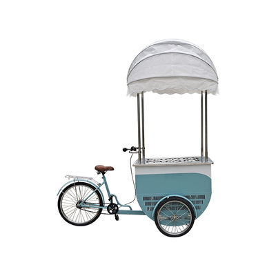 Bicicleta de helados congelador Bicicleta de comida móvil para la tienda Pollo frito hamburguesa pizza barbacoa