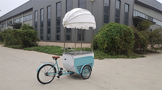 Bicicleta congeladora de suministro directo para helados de color personalizado camiones móviles de comida