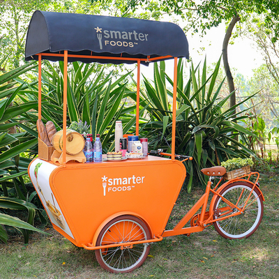 Carro de café móvil Triciclo eléctrico Snack Vending Van Food Truck barbacoa de 3 ruedas Negro