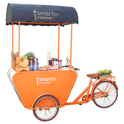 Carro de café móvil Triciclo eléctrico Snack Vending Van Food Truck barbacoa de 3 ruedas Negro