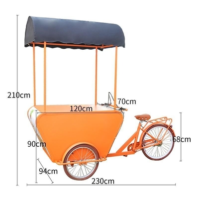 Carro de café móvil Triciclo eléctrico Snack Vending Van Food Truck barbacoa de 3 ruedas Negro