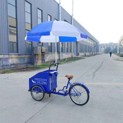 Venta de bocadillos callejeros con equipos de cocina personalizados en un carrito eléctrico de 3 ruedas