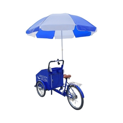 Venta de bocadillos callejeros con equipos de cocina personalizados en un carrito eléctrico de 3 ruedas