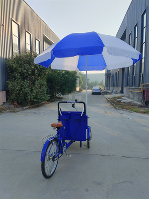 Triciclo de la calle móvil de comida rápida de venta de carro de bicicletas con equipos de cocina personalizados