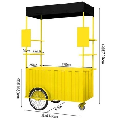 Ice Cream Tricycle Trailer Food Bike con alto rendimiento y larga vida útil