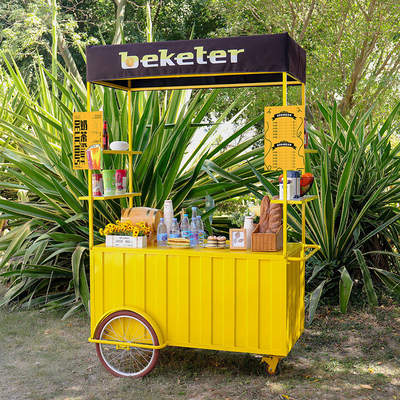 110v/220v Voltado de comida rápida al aire libre Quiosco de helados Bicicleta para venta de bocadillos al aire libre