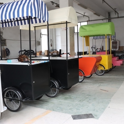 110 * 70cm Bicicleta de carga de ruedas para 1-2 personas Entrega de comida en la calle Crepe Trailer Triciclo de carrito