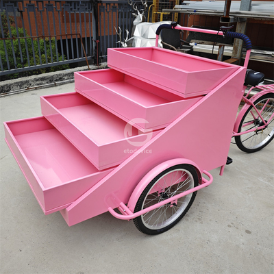 Carritos de comida personalizados para frutas y flores de alta productividad en triciclos callejeros
