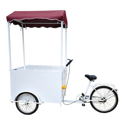 Carro de comida de calle al aire libre Mejor Cargo Móvil Eléctrico Bicicleta Remolque Triciclo de 3 ruedas con cesta delantera