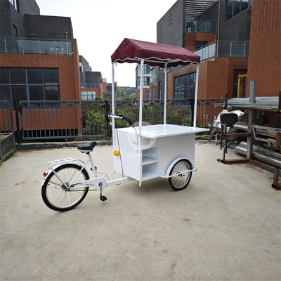 Carro de comida de calle al aire libre Mejor Cargo Móvil Eléctrico Bicicleta Remolque Triciclo de 3 ruedas con cesta delantera