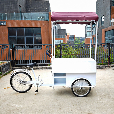 Carro de comida de calle al aire libre Mejor Cargo Móvil Eléctrico Bicicleta Remolque Triciclo de 3 ruedas con cesta delantera