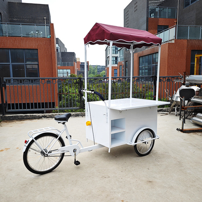 Carro de comida de calle al aire libre Mejor Cargo Móvil Eléctrico Bicicleta Remolque Triciclo de 3 ruedas con cesta delantera