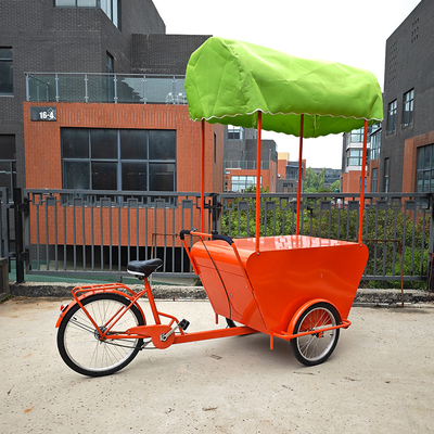Europe Street Cargo Bike Carro de venta móvil con almacenamiento de café Triciclo eléctrico