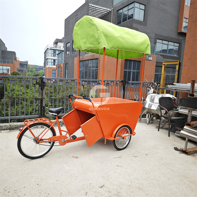 Europe Street Cargo Bike Carro de venta móvil con almacenamiento de café Triciclo eléctrico
