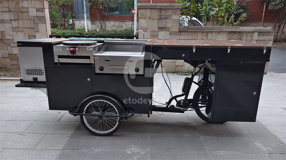 Hamburger Tricycle Mobile Coffee Shop con color personalizable y soporte en línea