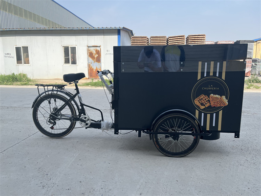 Triciclo de bebidas eléctricas móviles de color personalizado para venta de comida rápida y carrito de café