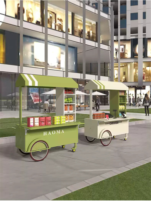 Carrito de mano para comercios de comida callejera Equipo opcional Máquina de helados