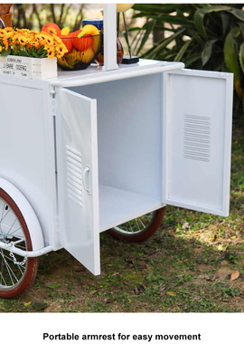 Bicicleta de café Carro de empuje Triciclo personalizable para café móvil