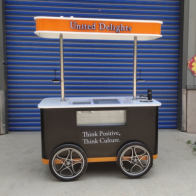 Gelato helado carrito de venta / máquina expendedora de congelador / congelador de pantalla