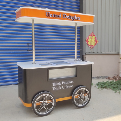 Gelato helado carrito de venta / máquina expendedora de congelador / congelador de pantalla