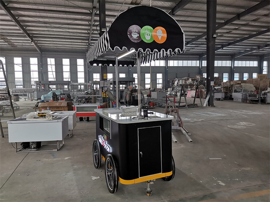 Nuevo estilo Carro móvil de helados duros con luz LED Italia Carro de helados de buena calidad Carro de helados con CE