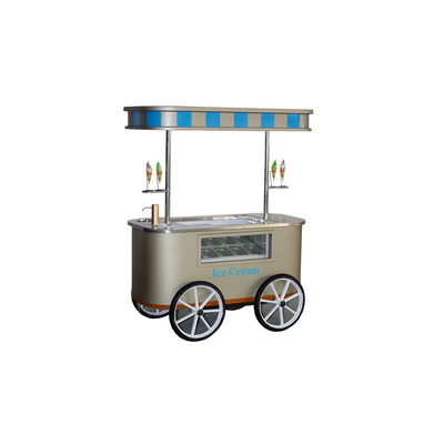 Carro de helados Mini móvil con carro de venta de congelador