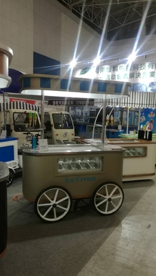 Carro de helados Mini móvil con carro de venta de congelador