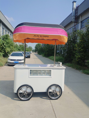 Camión de comida de alta calidad Gabinete de exhibición de helados Gelato Popsicle helados Camión de empuje