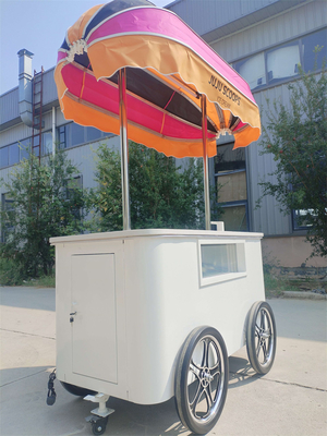 Camión de comida de alta calidad Gabinete de exhibición de helados Gelato Popsicle helados Camión de empuje