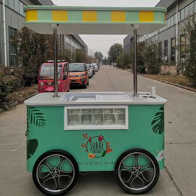 2023 Nuevo tipo de triciclos de carro de helados italianos con máquina de helados triciclo