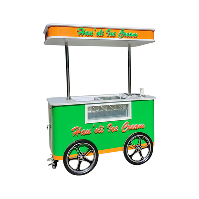 Jekeen personalizado helado pedaleando venta de furgoneta helado comida bicicleta