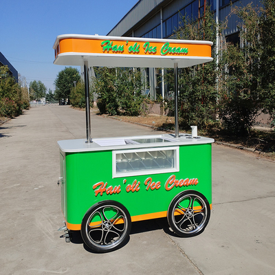 Jekeen personalizado helado pedaleando venta de furgoneta helado comida bicicleta